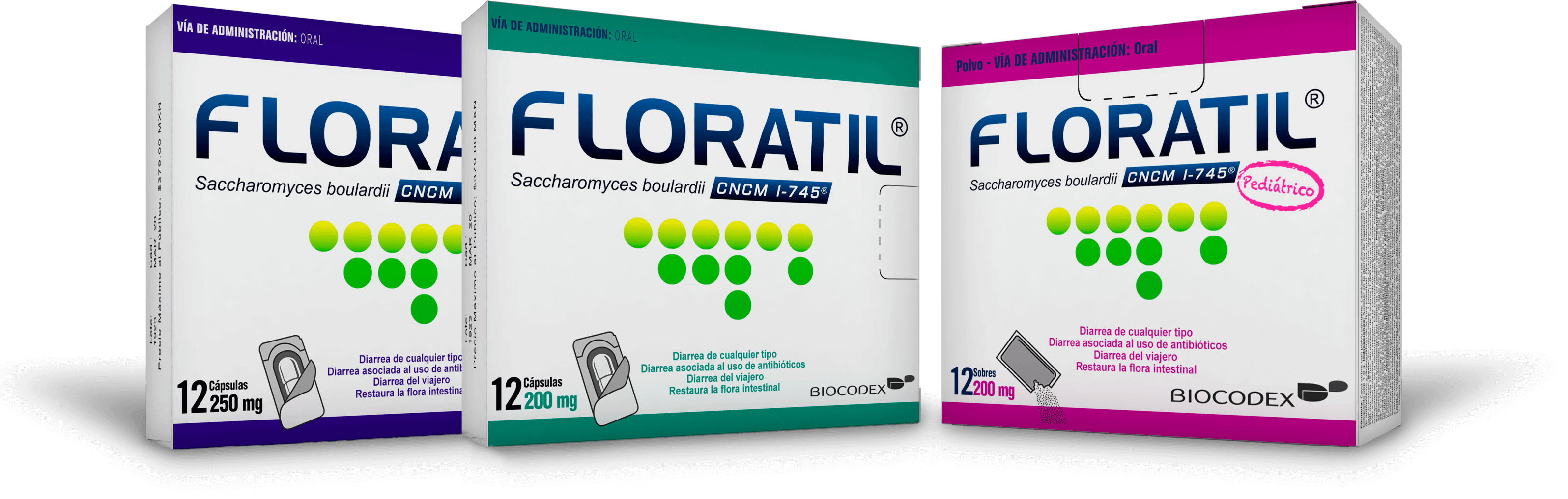 Cajas de productos de Floratil